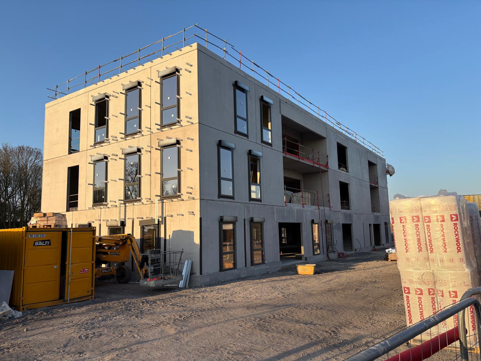 Chantier de bardage en cours